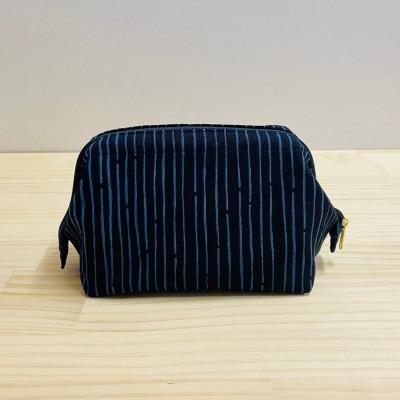 ふるさと納税 竹田市 藍型染のポーチ【竹ストライプ2】 |  | 01