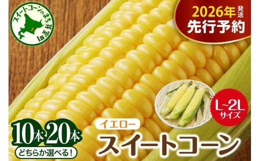
                  【先行受付】【2026年7月下旬～8月中旬頃配送】北海道十勝芽室町 とうもろこし スイートコーン イエロー種 (選べる本数 : 10本 20本 ) me002-004c-o
／人気 キャンプ飯 アウトドア BBQ トウモロコシ とうきび コーン 甘い 野菜  めむろ 送料無料 お取り寄せ 贈り物 ギフト 贈答 期間限定
                