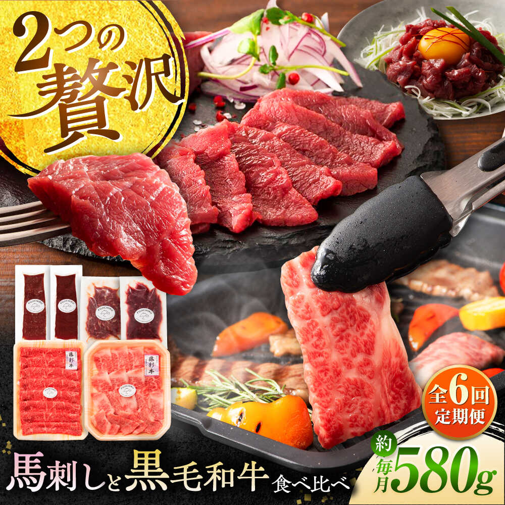 【ふるさと納税】【全6回定期便】「熊本特産馬刺しとくまもと黒毛和牛」フジチクオリジナル贅沢食べ比べセット 3905 / 熊本県 菊陽町 肉 にく 新鮮 お祝 ギフト 贅沢 誕生日 ご褒美 厳選 牛 ぎゅう 【株式会社フジチク】[BHAD052]