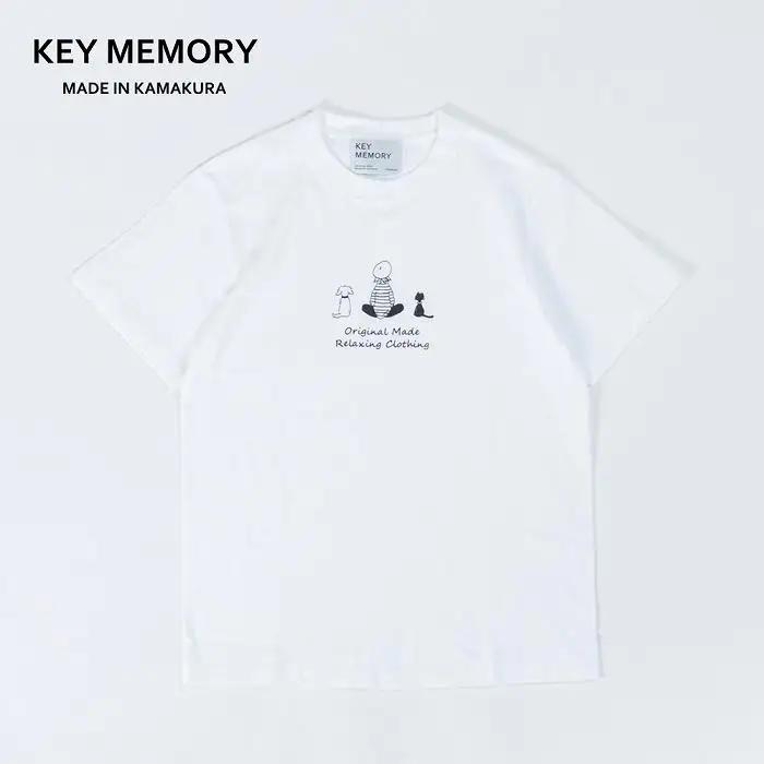《1》【KEYMEMORY鎌倉】TIMEイラストTシャツWHITE
