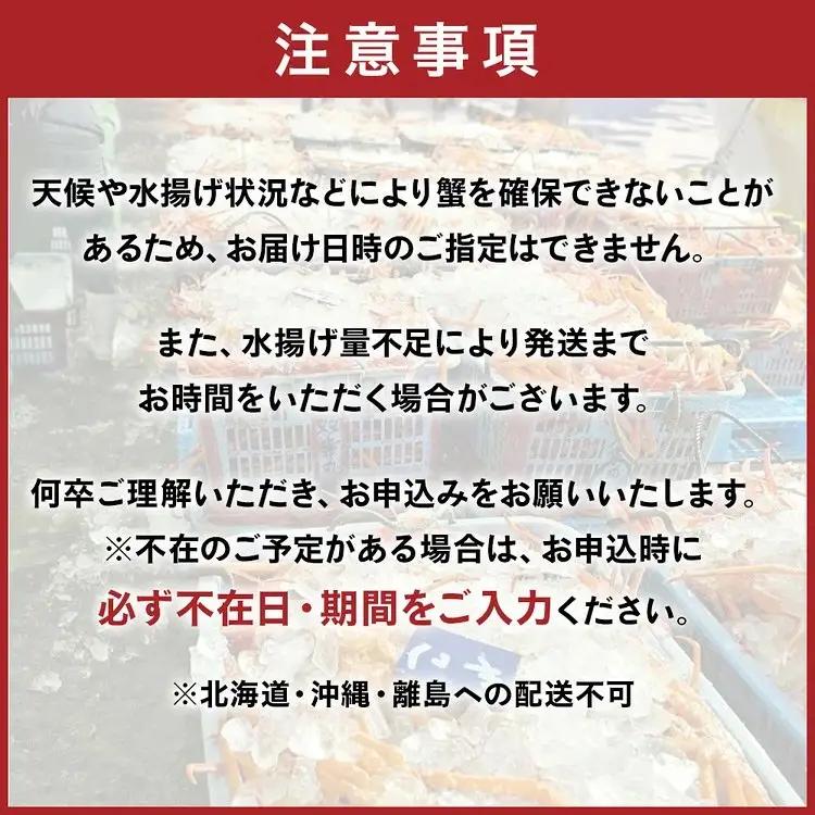 【訳あり】 自社漁船直送！魚卸問屋のベニズワイガニ 約2kg ※2026年9月下旬～2027年5月下旬頃に順次発送予定 ※北海道・沖縄・離島への配送不可