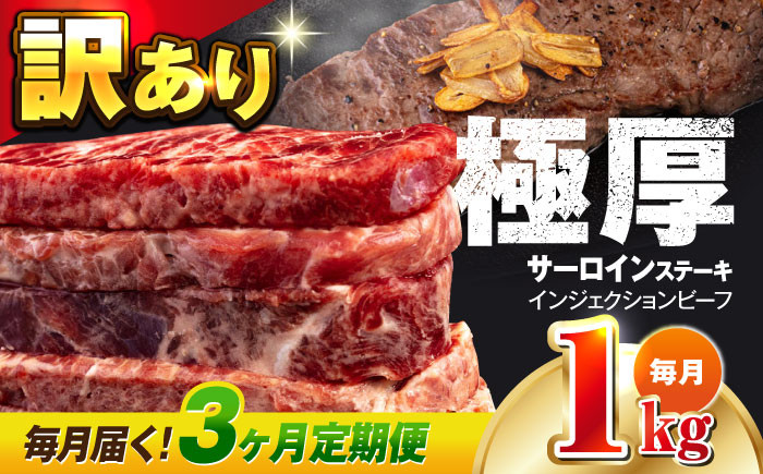 
【全3回定期便】【訳あり】サーロインステーキ 牛肉 1kg 訳アリ 肉 ギフト ジューシー やわらか 人気 バーベキュー BBQ キャンプ 横須賀【コロワイドMD神奈川工場】 [AKAH011]
