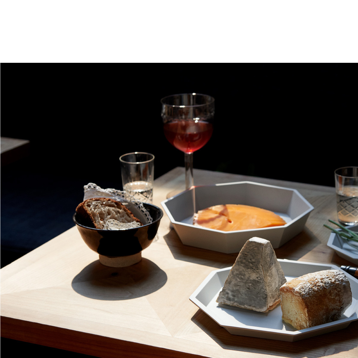 1616/ TY Anise Plate & Bowl 220 セット 有田焼 器 食器 皿 ボウル グレー プレート ボウル A35-170_イメージ5