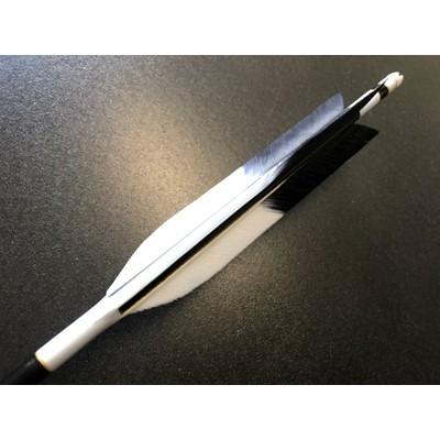 ふるさと納税 岡崎市 七面鳥アルミ矢「1913」　6本組(シャフト色:黒　矧ぎ糸:白系) |  | 01