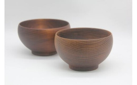 めいぼく椀テッラ大 2樹種セット(ブナ・サクラ)【めいぼく椀テッラ 13.0φ×7.4cm 手作り ウレタン塗装 国産天然木 おしゃれ プレゼント 記念 お祝い 夫婦 神奈川県 小田原市 椀 椀】