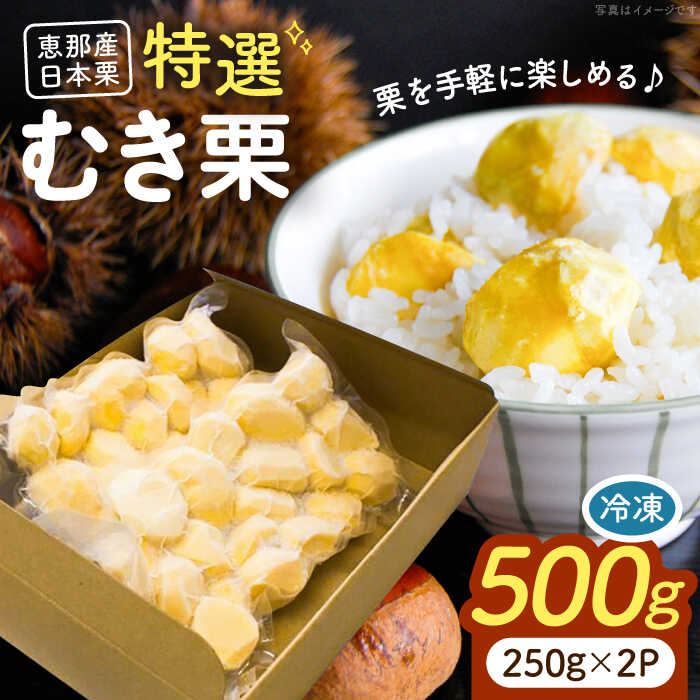 【ふるさと納税】【先行予約】【2025年9月下旬から12月下旬に順次発送】冷凍むき栗「日本栗」 計500g（250g×2） / 栗 冷凍 生栗 くり むき栗 剥き栗 マロン 低温熟成 日本栗 国産 岐阜県 恵那市 産地直送 お取り寄せ /恵那市/えな笠置山栗園[AUAV005]