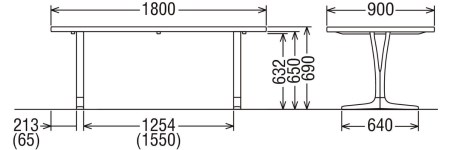 [幅1800] カリモク家具『ダイニングテーブル』DU6310 [1140]