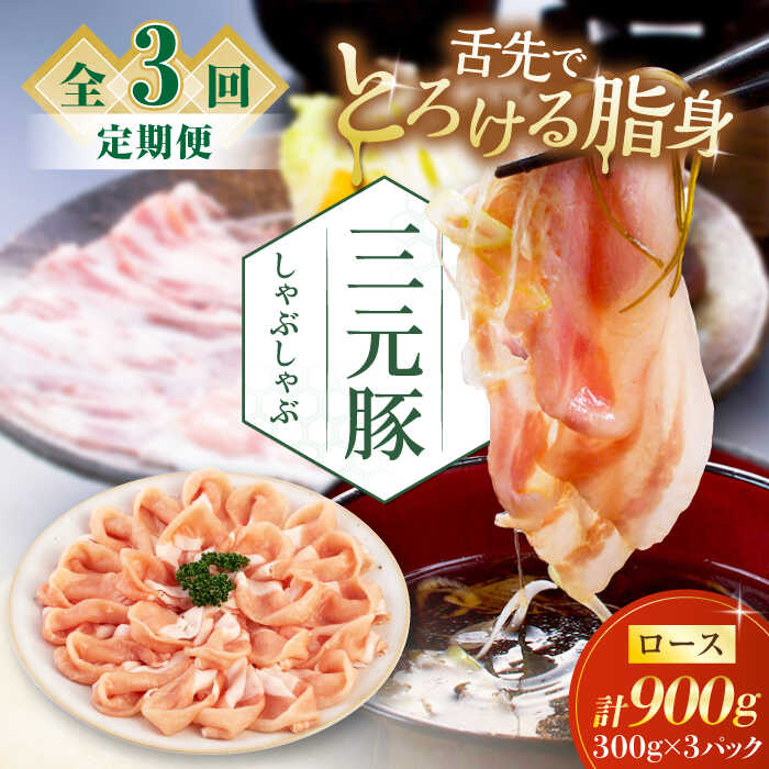 【ふるさと納税】 定期 三元豚 しゃぶしゃぶセット 900g ロース ▼ 全3回 定期便 だし・昆布ナシ 《喜茂別町》【平田牧場】 肉 豚肉 ロース ロース肉 セット しゃぶしゃぶ 鍋 お鍋 冷凍配送 北海道 平田牧場 おすすめ [AJAP083] 57000 57000円