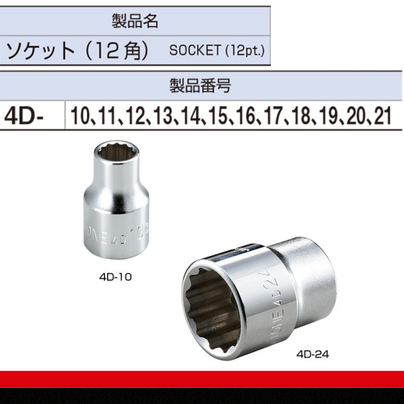 TONE トネ ソケットセット HD412　工具　TONE　トネ 15001-30025158｜トルクレンチ デジタル 工具 整備士 自動車 バイク DIY 日本製 メンテナンス_イメージ2