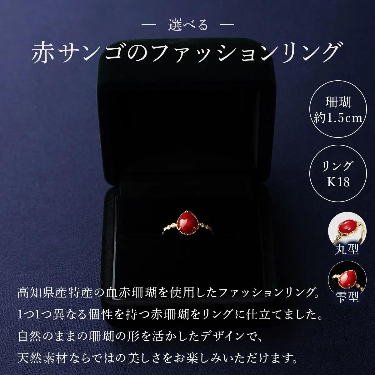 赤珊瑚 ファッションリング 珊瑚