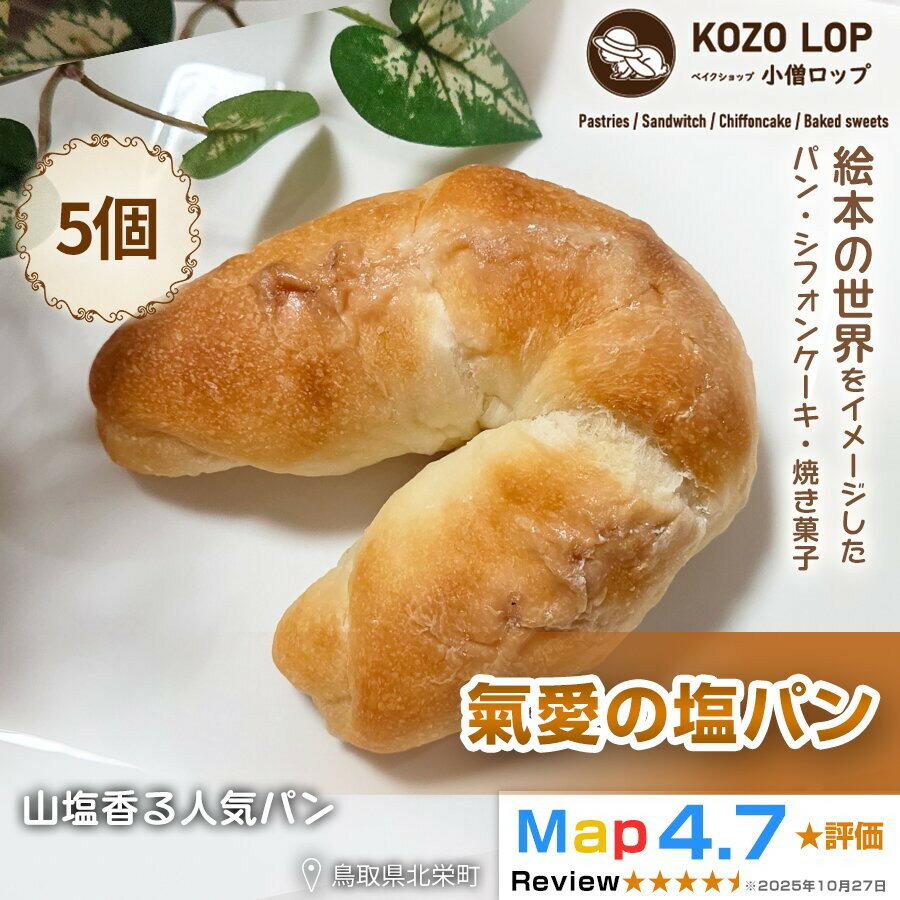 【ふるさと納税】【山塩香る人気パン】氣愛の塩パン 5個