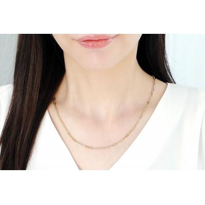 ふるさと納税 昭和町 K18YG ペーパークリップチェーンネックレス 幅2.7ミリ 中空 |  | 03