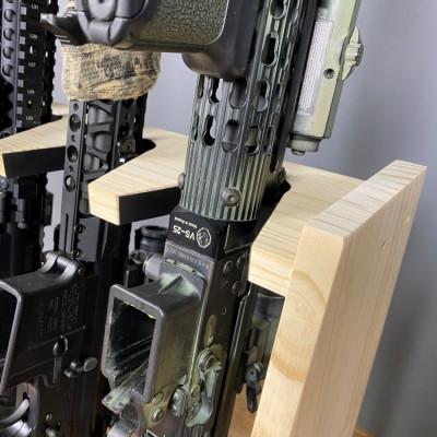 ふるさと納税 横手市 WOOD WORKS ライフルスタンド 3丁掛+マガジンラックセット【本体:ナチュラル】 |  | 03