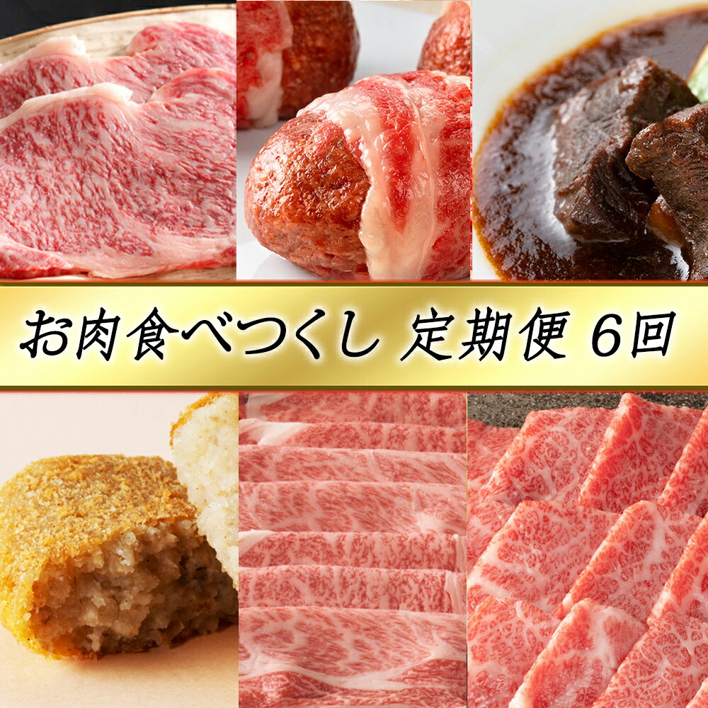 【ふるさと納税】【定期便6回】カネ吉山本 お肉食べつくし定期便-輝- 近江牛(吟)ステーキ用サーロイン / 近江牛包みハンバーグ / 近江牛ビーフシチュー / カネコロBOX / 特選すき焼き肩ロース・リブロース / 近江牛特上焼肉バラ・モモ 牛肉 国産 冷凍