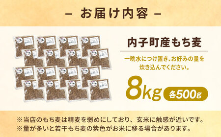 内子町産もち麦8kg BKAD015 もち麦