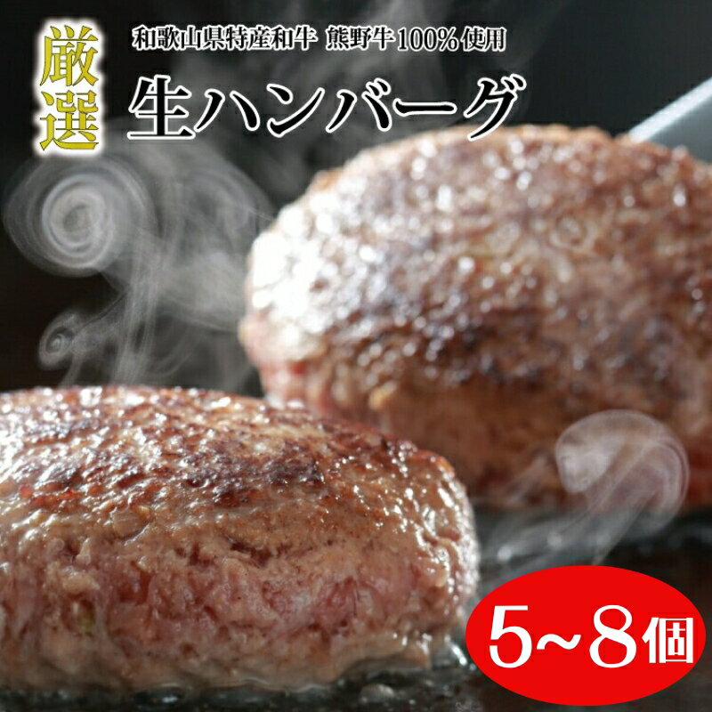 【ふるさと納税】熊野牛 生ハンバーグ ※北海道、沖縄、離島への配送不可 / ハンバーグ 国産牛 ブランド牛 冷凍 牛肉 小分け 簡単調理 誕生日 プレゼント ギフト お中元 お歳暮 父の日 母の日 高級 贈答用 敬老の日 //meat
