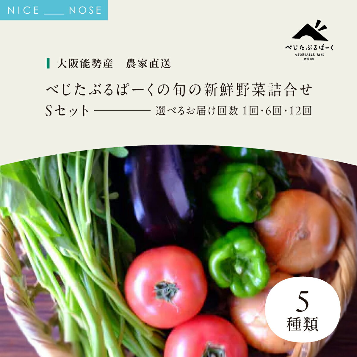 【ふるさと納税】【大阪能勢産】 《農家直送》 べじたぶるぱーくの旬の新鮮野菜詰合せ Sセット (5種類)