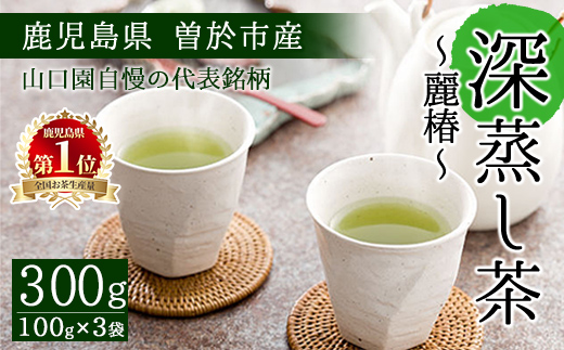 ＜お茶生産量日本一の鹿児島県産！＞小さいお茶屋の深蒸し茶～麗椿～(茶葉100g×3本・合計300g) 【お茶の山口園】A186-v01