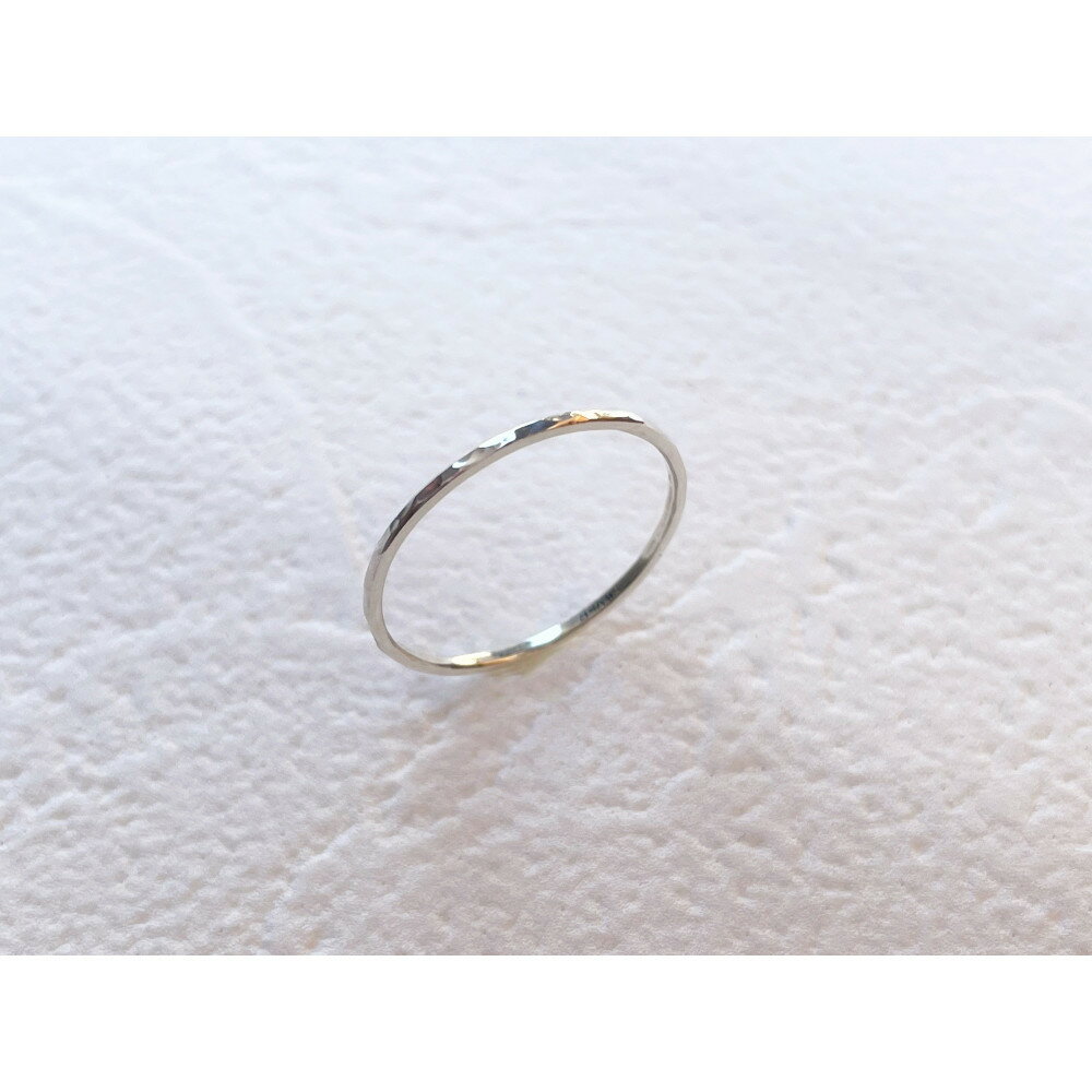 【ふるさと納税】シルバー 丸つち目 極細リング（ハンドメイド）【サイズ：1号～12号】 | アクセ ファッション 人気 おすすめ 送料無料
