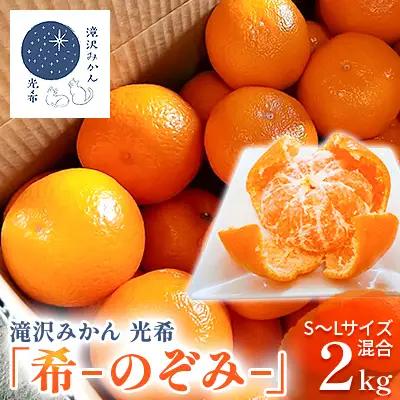 【2025年11月中旬より順次発送】滝沢みかん 光希「希-のぞみ-」２kg（S～Lサイズ） 果物 柑橘 フルーツ 濃厚 薄皮 デザート 食後 