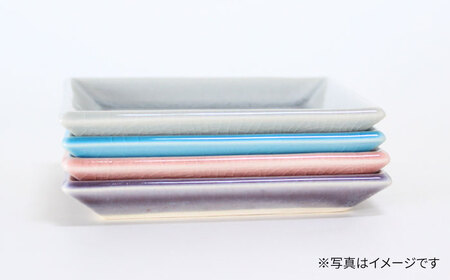 【瀬戸焼】削ぎ角皿中 貫入グレー 2枚セット【ヤマハツクリタ株式会社】 / 食器 和食器 銘々皿 取皿 / 瀬戸市[BBDV002]