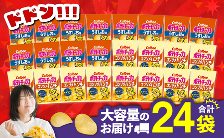 【 期間限定 特別価格 】 カルビー ポテトチップス 2種 食べ比べ セット 【 うすしお × コンソメパンチ 】 計24袋 K194-002_09 ポテチ チップス 菓子 お菓子 スナック スナック