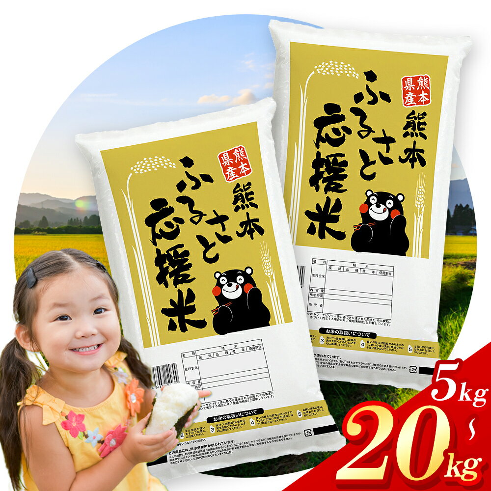 【ふるさと納税】米 無洗米 熊本 ふるさと応援 定期便 米 選べる内容量 5kg 10kg 15kg 20kg《7-14日以内に出荷予定(土日祝除く)》 熊本県産 白米 精米 山江村 ブレンド米 国産 おうちご飯 返礼品 発送 配送 SDGs わけあり むせんまい お米 おこめ 家庭用