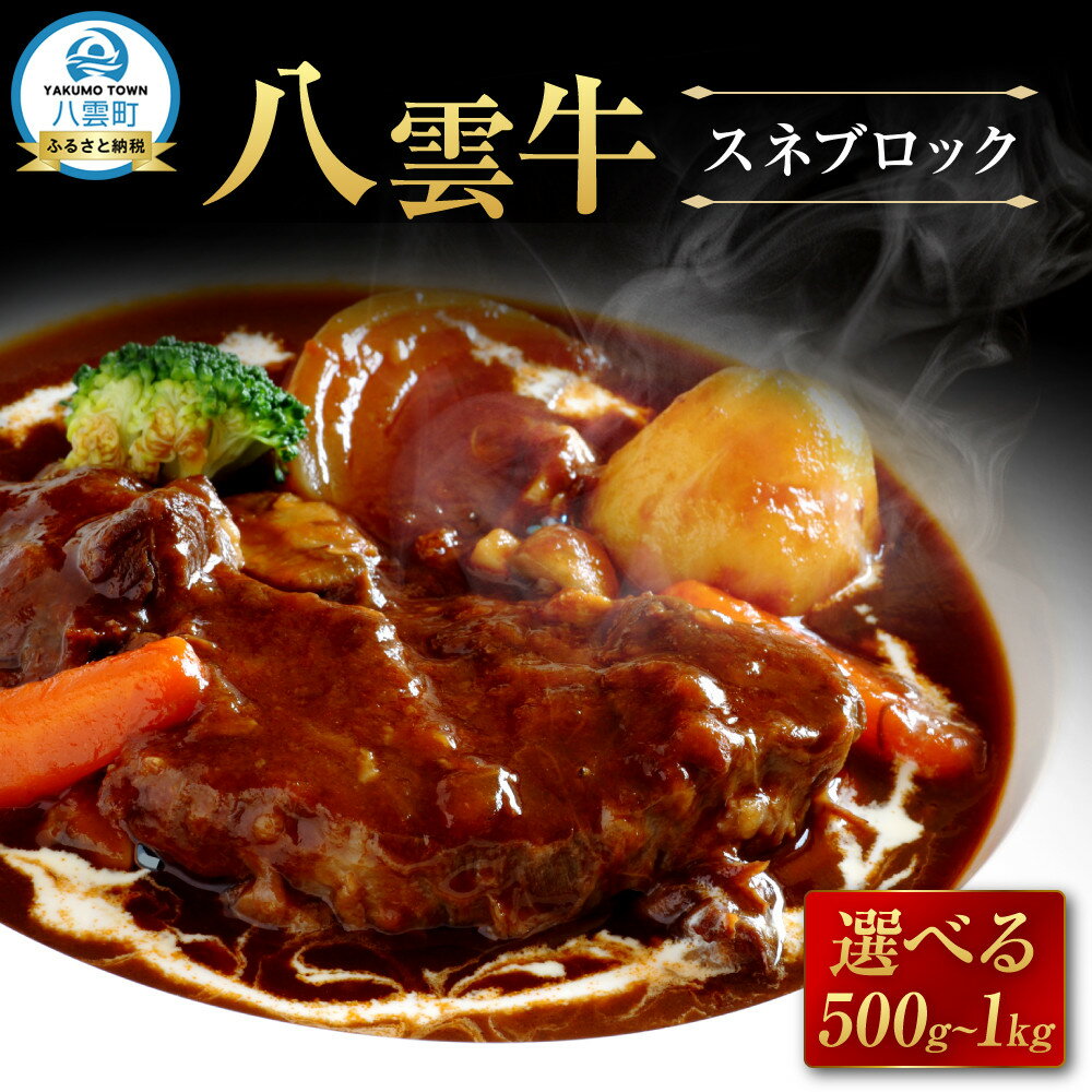 【ふるさと納税】【容量選択可】【北海道情報雑誌で紹介！】八雲牛 スネブロック 500g or 1kg | 肉 お肉 にく 牛 牛肉 スネ ブロック 食品 グルメ お取り寄せ お取り寄せグルメ