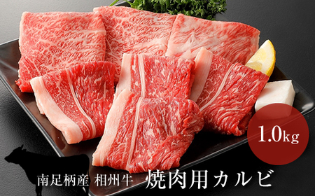 相州牛 焼肉・網焼き用カルビ　1.0kg（厚切り） 