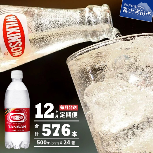 【12ヶ月お届け！】炭酸水 ウィルキンソン タンサン PET500ml×2箱 (48本入) 定期便