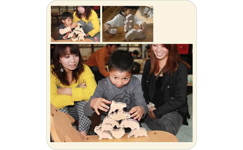 木のおもちゃ/象のサーカス おもしろ積み木 世界まる見え特捜部に登場♪  日本製 プレゼント 誕生日 出産祝い リハビリ ゲーム 木製