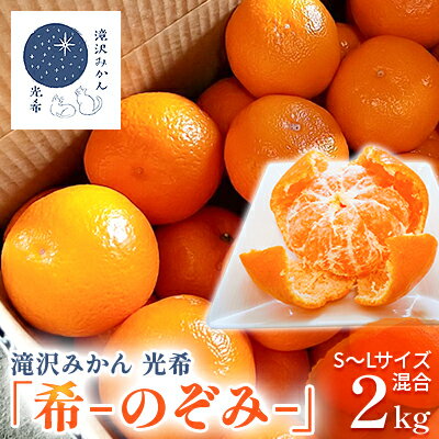 【ふるさと納税】【2025年11月中旬より順次発送】滝沢みかん 光希「希-のぞみ-」2kg（S～Lサイズ） 果物 柑橘 フルーツ 濃厚 薄皮 デザート 食後 　お届け：2025年11月5日～2025年12月15日