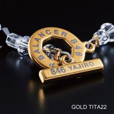 ふるさと納税 京都市 【846YAJIRO】スポーツネックレス GOLD TITA22〈BLACK・Lサイズ50センチ〉 |  | 01