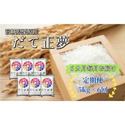 ふるさと納税 栗原市 【毎月定期便】だて正夢白米5kg 宮城県栗原産全6回