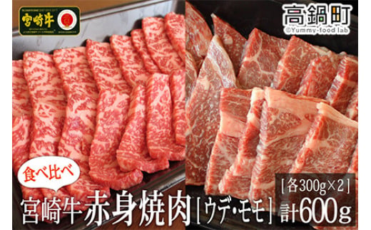 
＜宮崎牛赤身焼肉600g(300g×2)＞3か月以内に順次出荷
