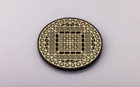 【水戸岡 鋭治氏デザイン】ユニメットワンコースター ステンレストップ (真鍮メッキ) アコヤベース 1個セット 【KUMIKO+アコヤブラック】