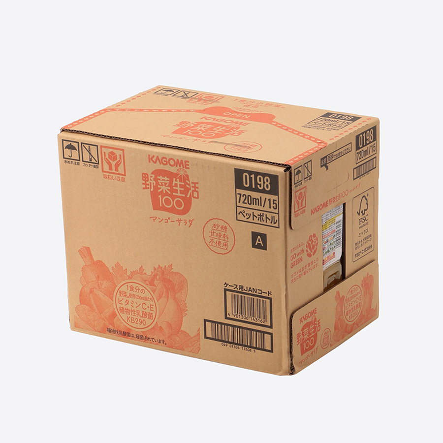 ＜カゴメ＞野菜生活100(マンゴーサラダ)720ml PET×15本