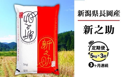 B7-SK053【3ヶ月連続お届け】長岡産新之助5kg