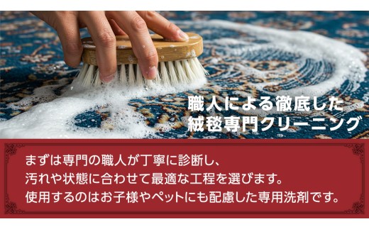 【シルク段通・ペルシャ絨毯】宅配 絨毯 クリーニング チケット │ プラチナトータルケアコース（5平米以内）約200cm×250cm 宅配 クリーニング 洗濯 洗浄 清潔 じゅうたん ラグ カーペット