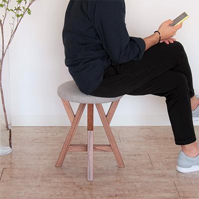 ふるさと納税 加茂市 オシャレな軽量スツール〈KIRI branch stool BR×BL〉 |  | 03