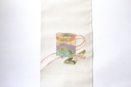 爪掻本綴織名古屋帯「思い出」   最高級 1点物 綴織 織物 シルク 関東巻き 清原織物  西陣織最古 名古屋帯 爪掻 AQ-0007_05