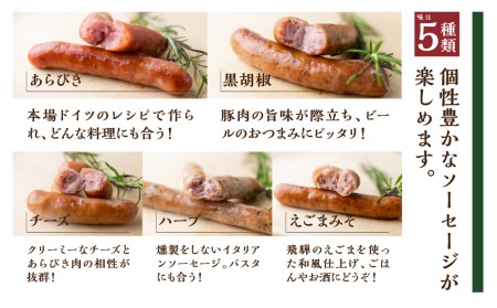 ソーセージ5点セット 山之村牧場 ソーセージ [AU001]