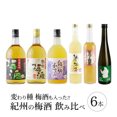 【九度山町】紀州の梅酒 飲み比べ6本セット【1143857】