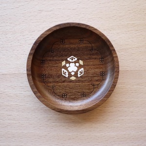 さぷりとれい 貝象嵌 岩手県 北上市 夢工房 B0437 小物入れ 豆皿 小皿 木工品 ハンドメイド 贈り物 ギフト プレゼント お祝い 記念品 雑貨 インテリア 岩手県 北上市 夢工房 かわいい 工