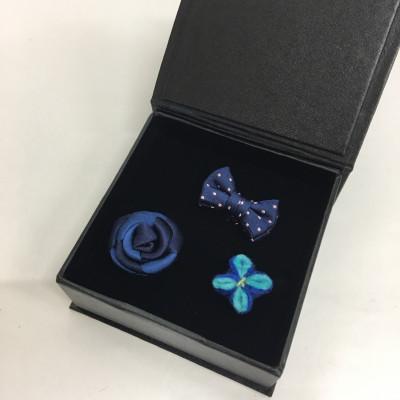 ふるさと納税 泉南市 ●ラペルピン3個セット【ブルー系】