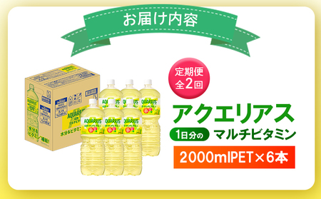 【定期便：全2回】アクエリアス 1日分のマルチビタミン　2LPET×6本【380086】