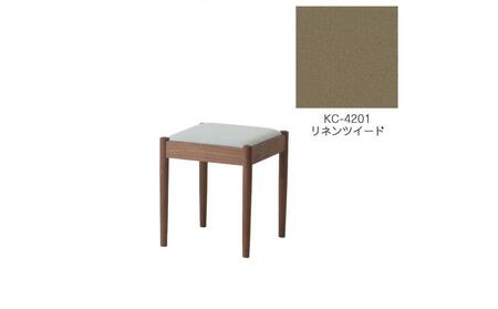 旭川家具　コサイン　フォルクスツール ウォルナット　KCリネンツイード_03600