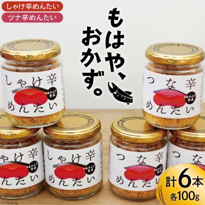 ふるさと納税 気仙沼市 しゃけ辛めんたい &amp; ツナ辛めんたい 各100g×3本 計6本 20563779 ◎