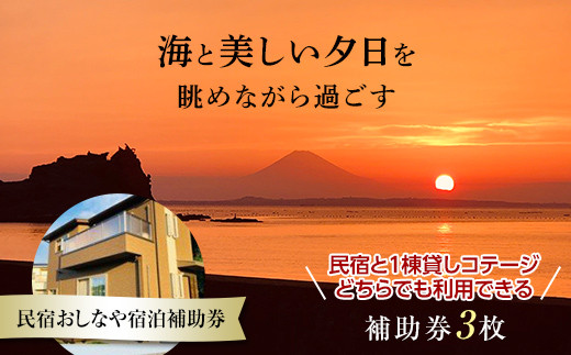 
民宿おしなや宿泊補助券（竹） ／ 旅行 民宿 コテージ ペット ドッグラン 千葉県 F22X-018
