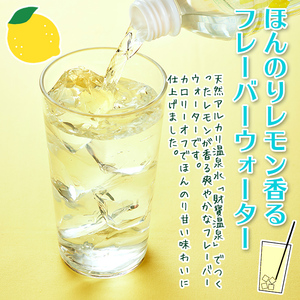 isa591 【定期便3回】財寶温泉 レモン水(500ml×48本×3回・計144本)レモンフレーバー ペットボトル カロリーオフ 天然アルカリ温泉水 使用 瀬戸内レモン 果汁 エキス使用 鹿児島県 